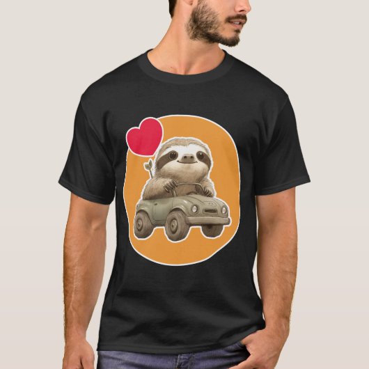 Sloth with Car T-Shirt (Vorderseite)