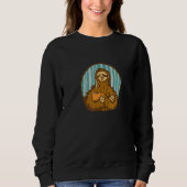Sloth with coffee mug sweatshirt (Vorderseite)