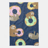 Sloth with donuts  geschirrtuch (Vertikal)