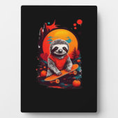 Sloth with skateboard on halloween night Classic T Fotoplatte (Vorderseite)