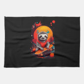 Sloth with skateboard on halloween night Classic T Geschirrtuch (Horizontal)