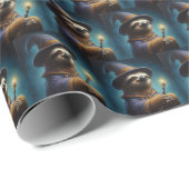 Sloth Wizard Geschenkpapier (Rolleneckpunkt)
