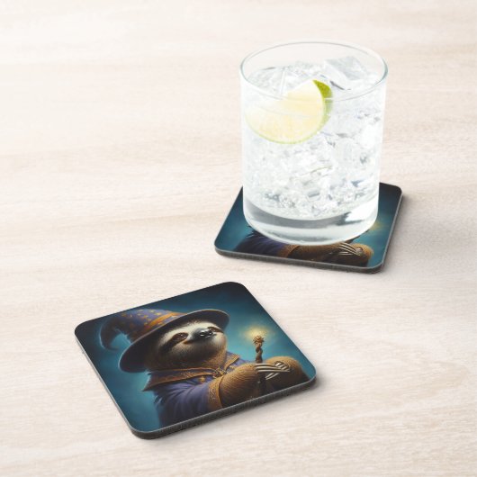 Sloth Wizard Getränkeuntersetzer (Rechte Seite)