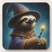 Sloth Wizard Getränkeuntersetzer (Vorderseite)