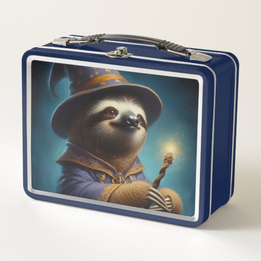 Sloth Wizard Metall Brotdose (Vorderseite)