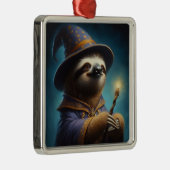 Sloth Wizard Ornament Aus Metall (Rechts)