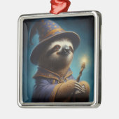 Sloth Wizard Ornament Aus Metall (Links)