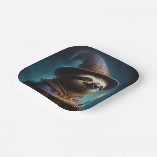 Sloth Wizard Pappteller (Gewinkelt)