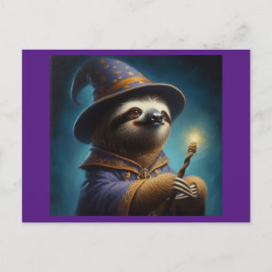 Sloth Wizard Postkarte