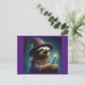 Sloth Wizard Postkarte (Stehend Vorderseite)