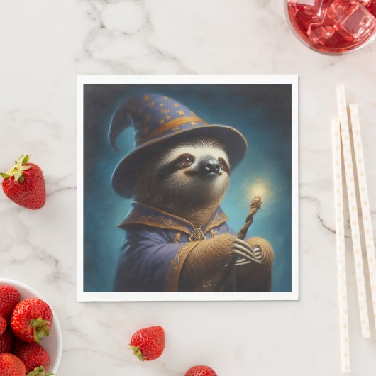 Sloth Wizard Serviette (Beispiel)