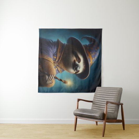 Sloth Wizard Wandteppich (Beispiel (Horizontal))