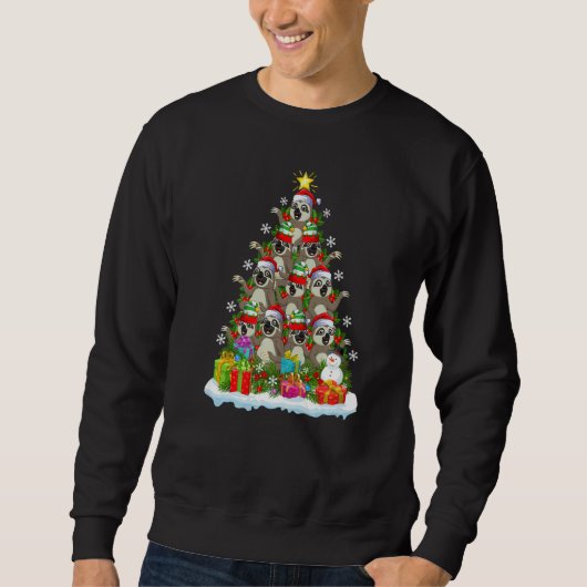 Sloth Xmas Holiday Sloth Christmas Tree Sweatshirt (Vorderseite)