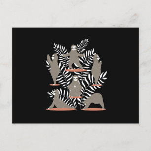 Sloth Yoga Funny Sloth Postkarte