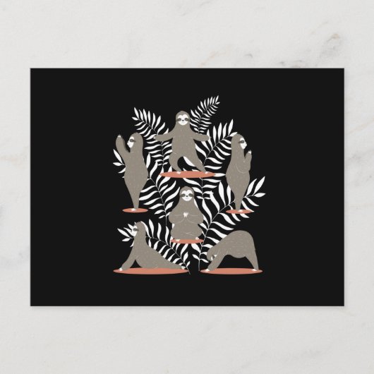 Sloth Yoga Funny Sloth Postkarte (Vorderseite)