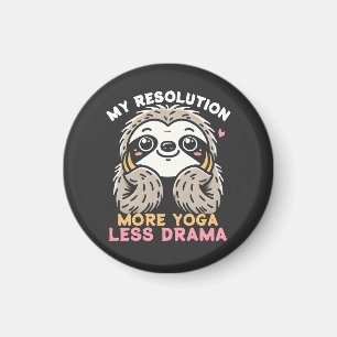 Sloth Yoga Magnet - Mehr Yoga Weniger Drama