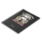 Sloth Yoga Notebook - Mehr Yoga Weniger Drama Notizblock (Linke Seite)