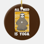 Sloth Yoga Workout Meditation Stretch Pilates Keramik Ornament (Hinten)