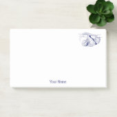 Sloth Zeichnend Lithograph #1 Blue Post-it Klebezettel (Büro)