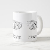 Sloth Zeichnend Lithograph #1 Jumbo-Tasse (Vorderseite Rechts)