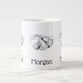 Sloth Zeichnend Lithograph #1 Jumbo-Tasse (Vorderseite)