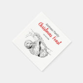 Sloth Zeichnend Lithograph #1 Serviette (Ecke)