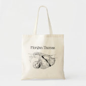 Sloth Zeichnend Lithograph #1 Tragetasche (Vorne)