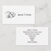 Sloth Zeichnend Lithograph #1 Visitenkarte (Vorne/Hinten)