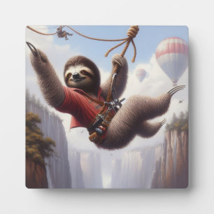 Sloth Ziplining Fotoplatte