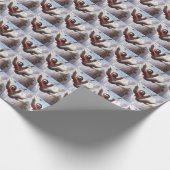 Sloth Ziplining Geschenkpapier (Ecke)
