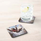 Sloth Ziplining Getränkeuntersetzer (Rechte Seite)