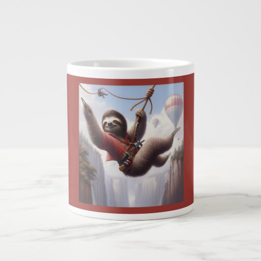 Sloth Ziplining Jumbo-Tasse (Vorderseite)
