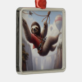 Sloth Ziplining Ornament Aus Metall (Rechts)