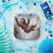 Sloth Ziplining Pappteller (Party)