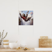Sloth Ziplining Poster (Küche)