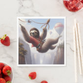 Sloth Ziplining Serviette (Beispiel)