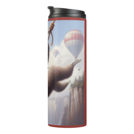 Sloth Ziplining Thermosbecher (Nach rechts gedreht)