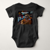 SlothCommander in Space Bodysuit Baby Strampler (Rückseite)