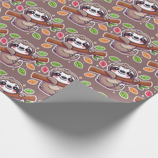 Slothful Celebration Geschenkpapier (Ecke)