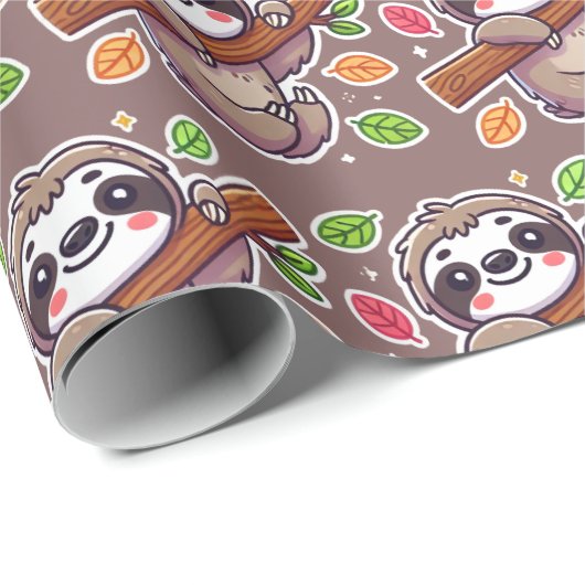 Slothful Celebration Geschenkpapier (Rolleneckpunkt)