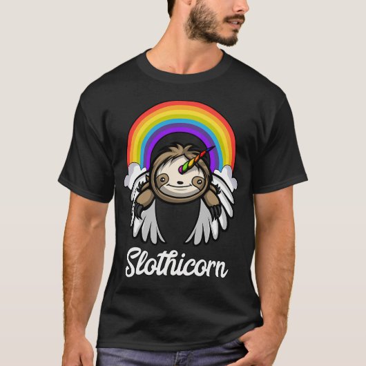 Slothicorn Faultier Einhorn T-Shirt (Vorderseite)