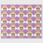 Slothicorn Slothunicorn-niedliches Geschenkpapier (Flach)