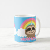 Slothicorn Slothunicorn-Regenbogen-Tasse Kaffeetasse (VorderseiteRechts)