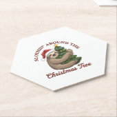 Slothin' um den Weihnachtsbaum Untersetzer (angewinkelt)