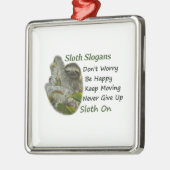 Slothing Foto Motivierend Sloth Redewendungen Ornament Aus Metall (Links)
