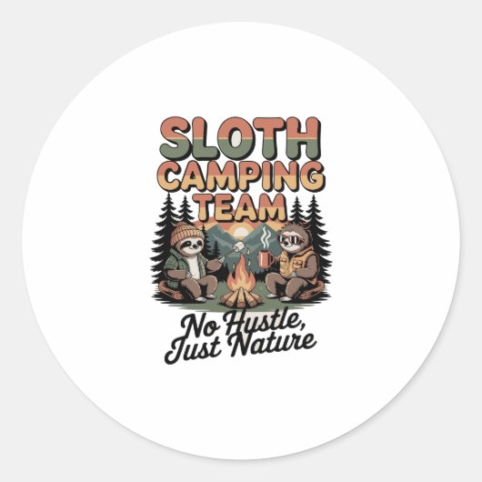 slothisches Camping-Team Runder Aufkleber (Vorderseite)