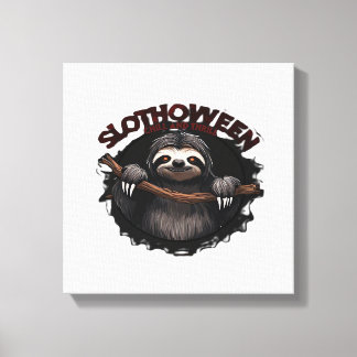 Slothoween Chill And Thrill - Gruseliger Faultier  Leinwanddruck
