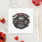 Slothoween Chill And Thrill - Gruseliger Faultier Serviette (Beispiel)