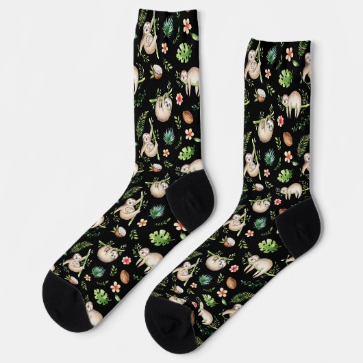 Sloths All-Over-Print Socks Socken (Linkes Detail)