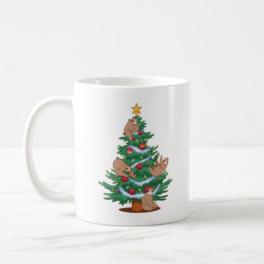 SLOTHS CHRISTMAS TREE KAFFEETASSE (Links)